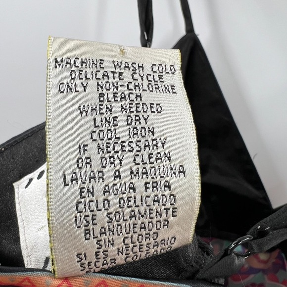 Vintage ICE y2k satlin mini slip dress bright colorful floral indie sleaze 6 - Picture 14 of 14